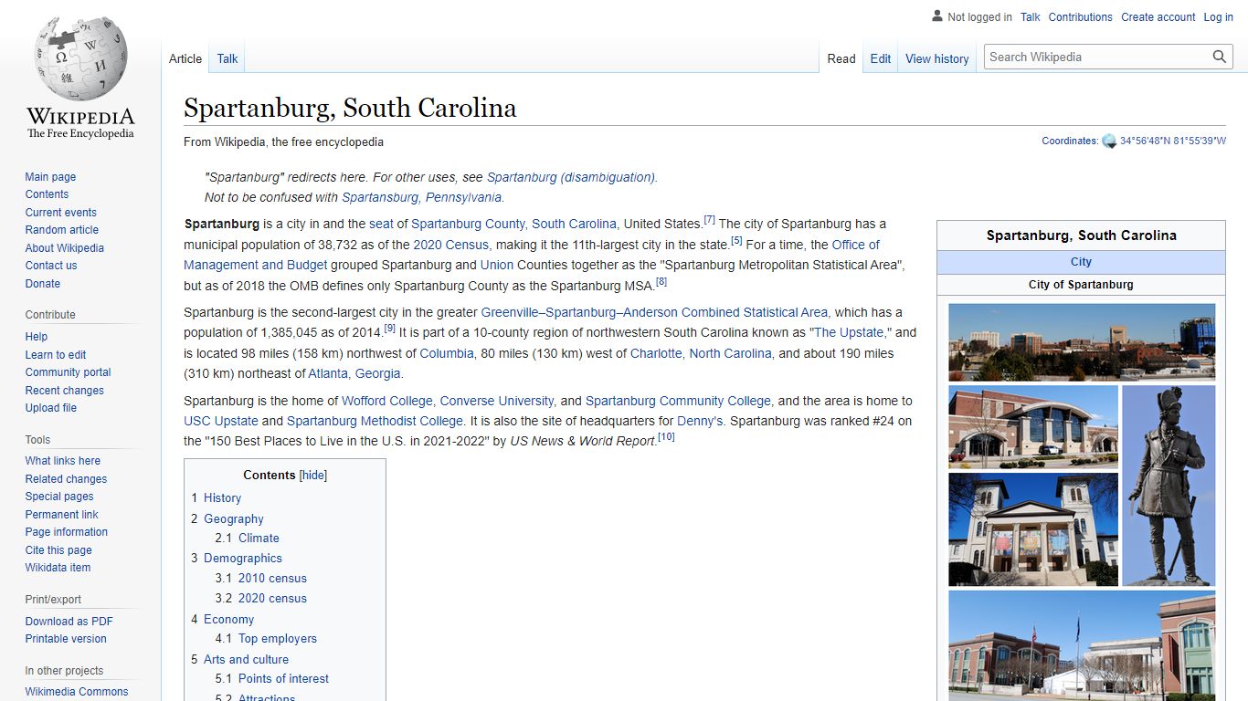 Spartanburg, South Carolina - Wikipedia